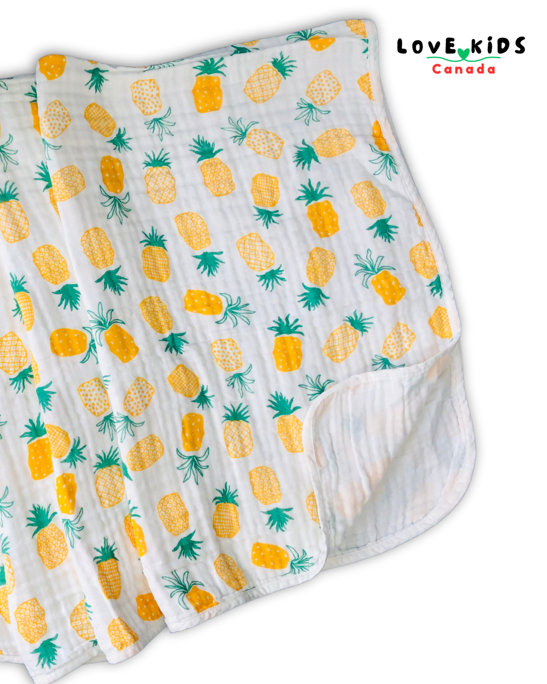 Muslin Blanket - 6 Layer - Pineapple