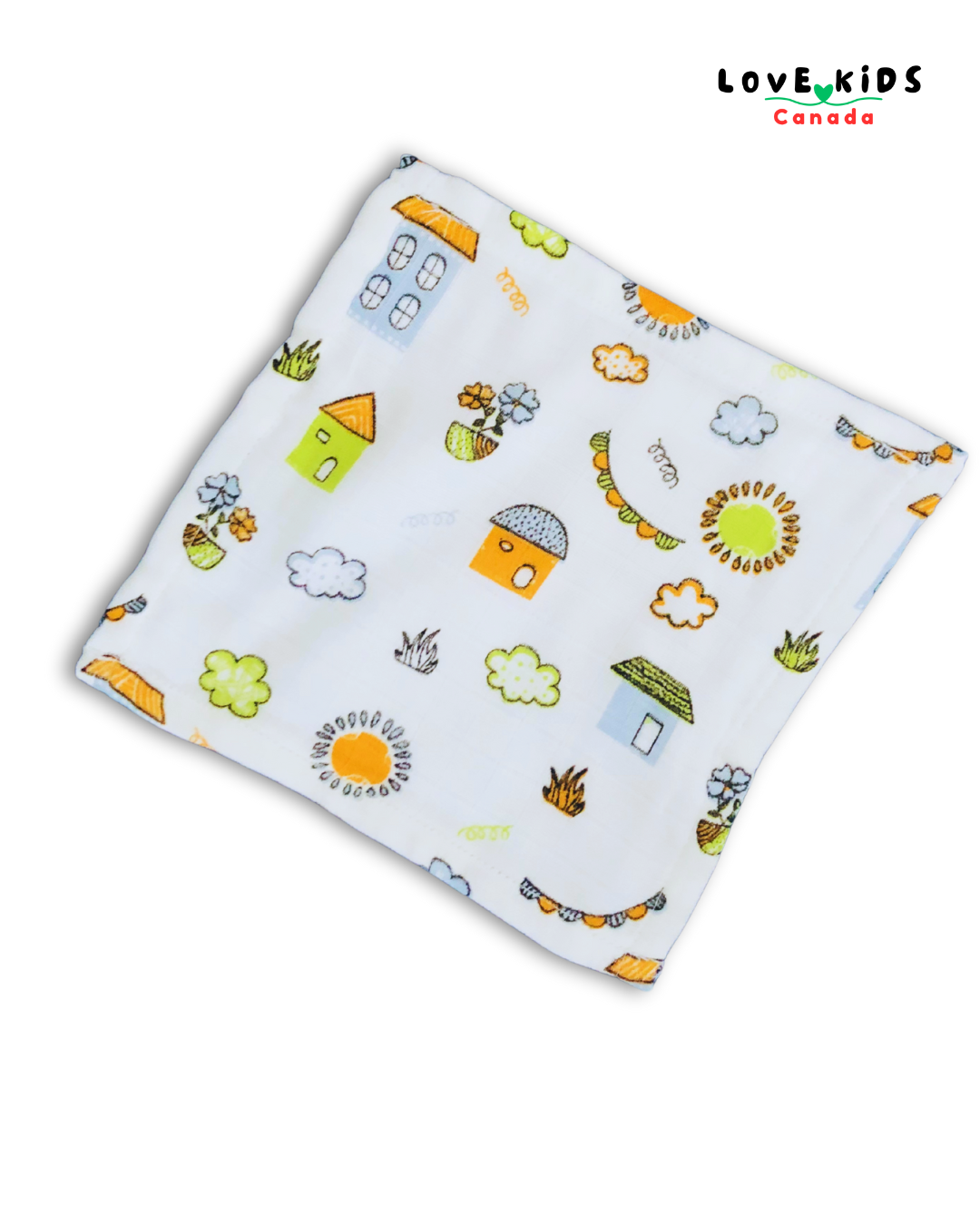 Muslin Washcloths - House - Pack of 3