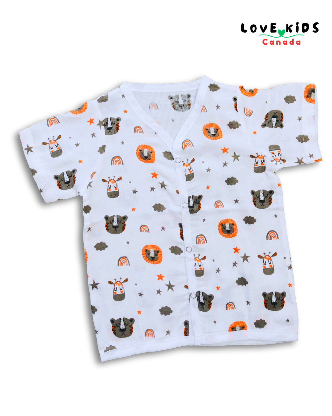 Half sleeve Co ord set - Lion & Tiger