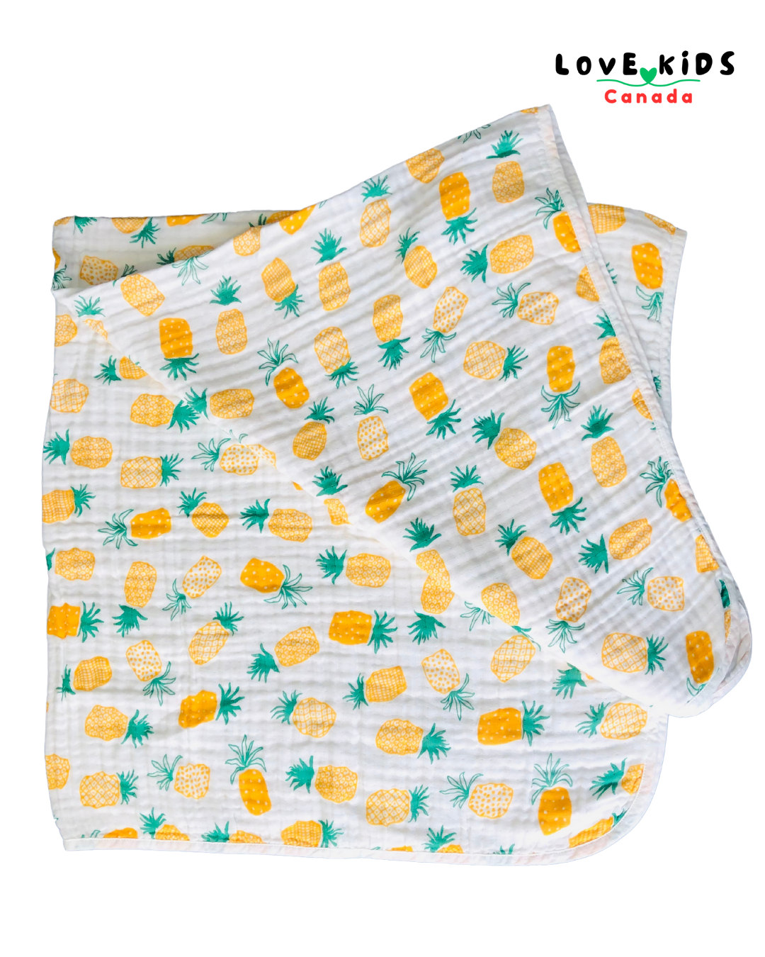 Muslin Blanket - 6 Layer - Pineapple