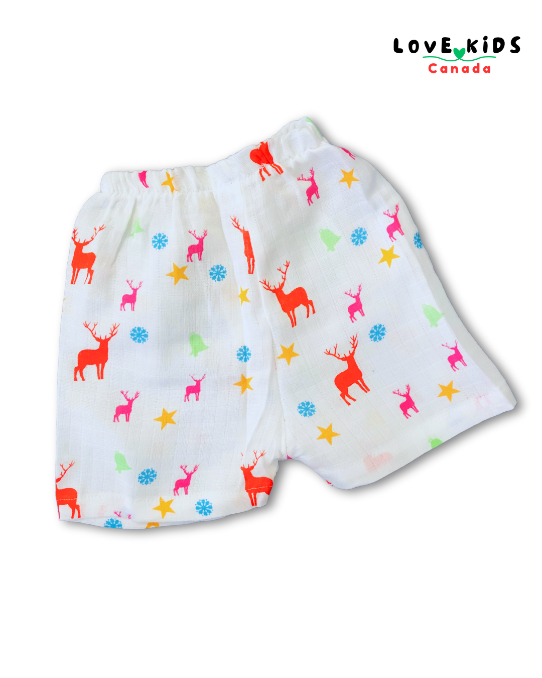 Half sleeve & Shorts Co ord set - Reindeer
