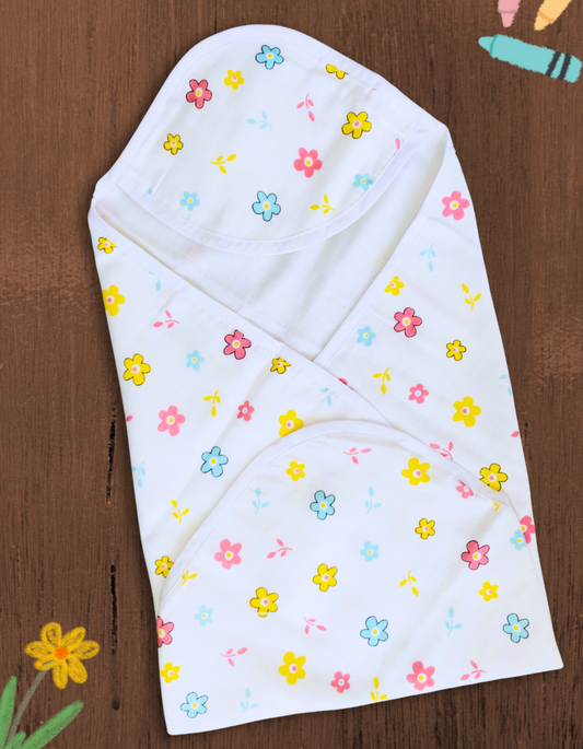 Muslin Swaddle Towel - Flowers