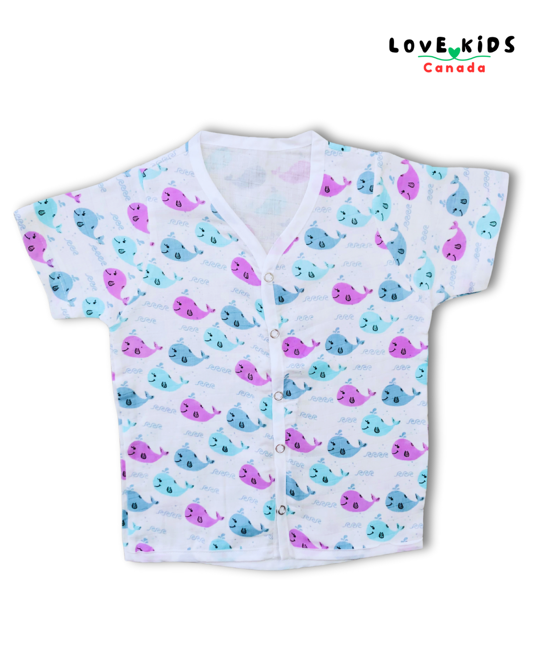 Half sleeve and Pant Co ord set - Whale