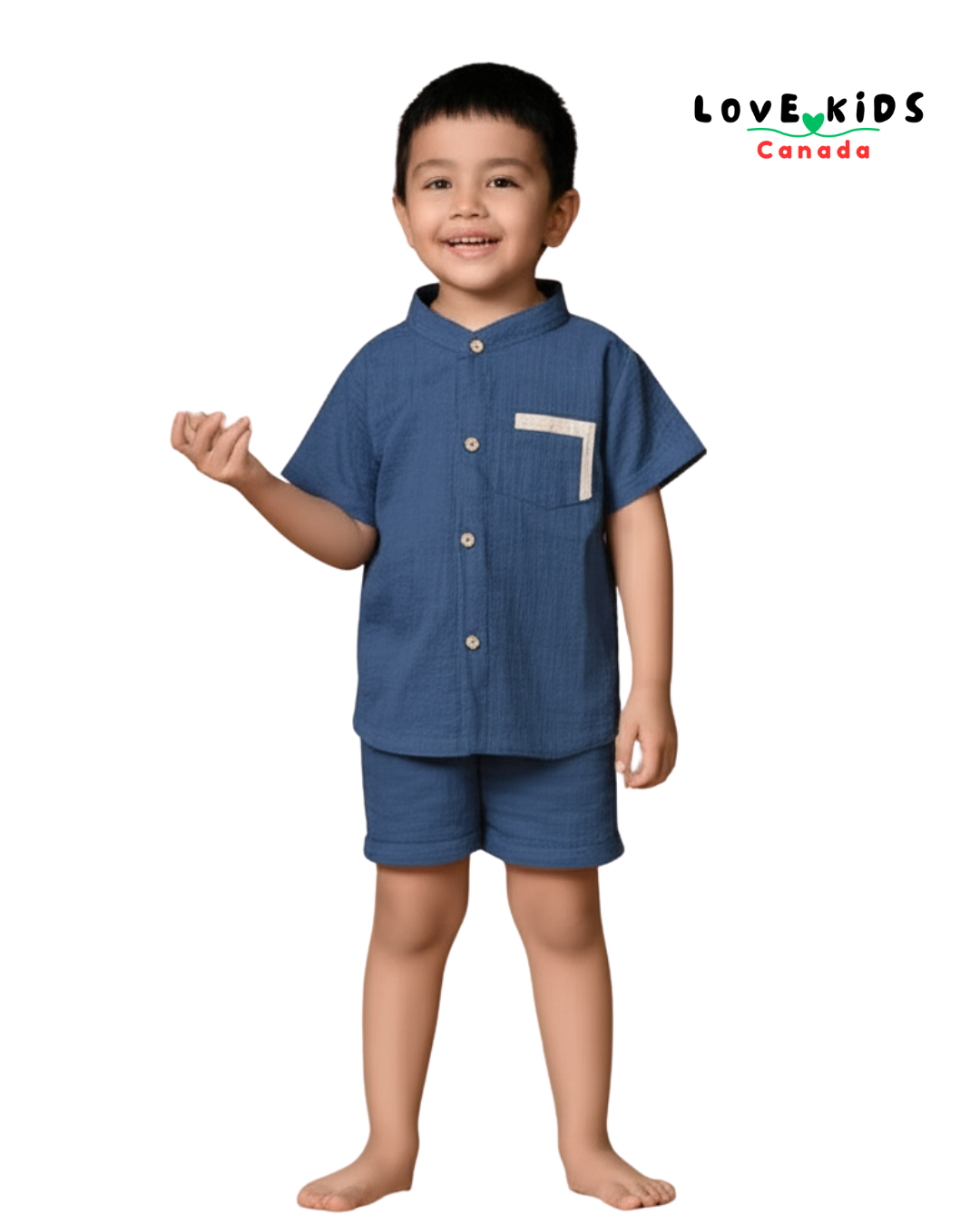 Half sleeve & Shorts Co Ord set - Navy Blue