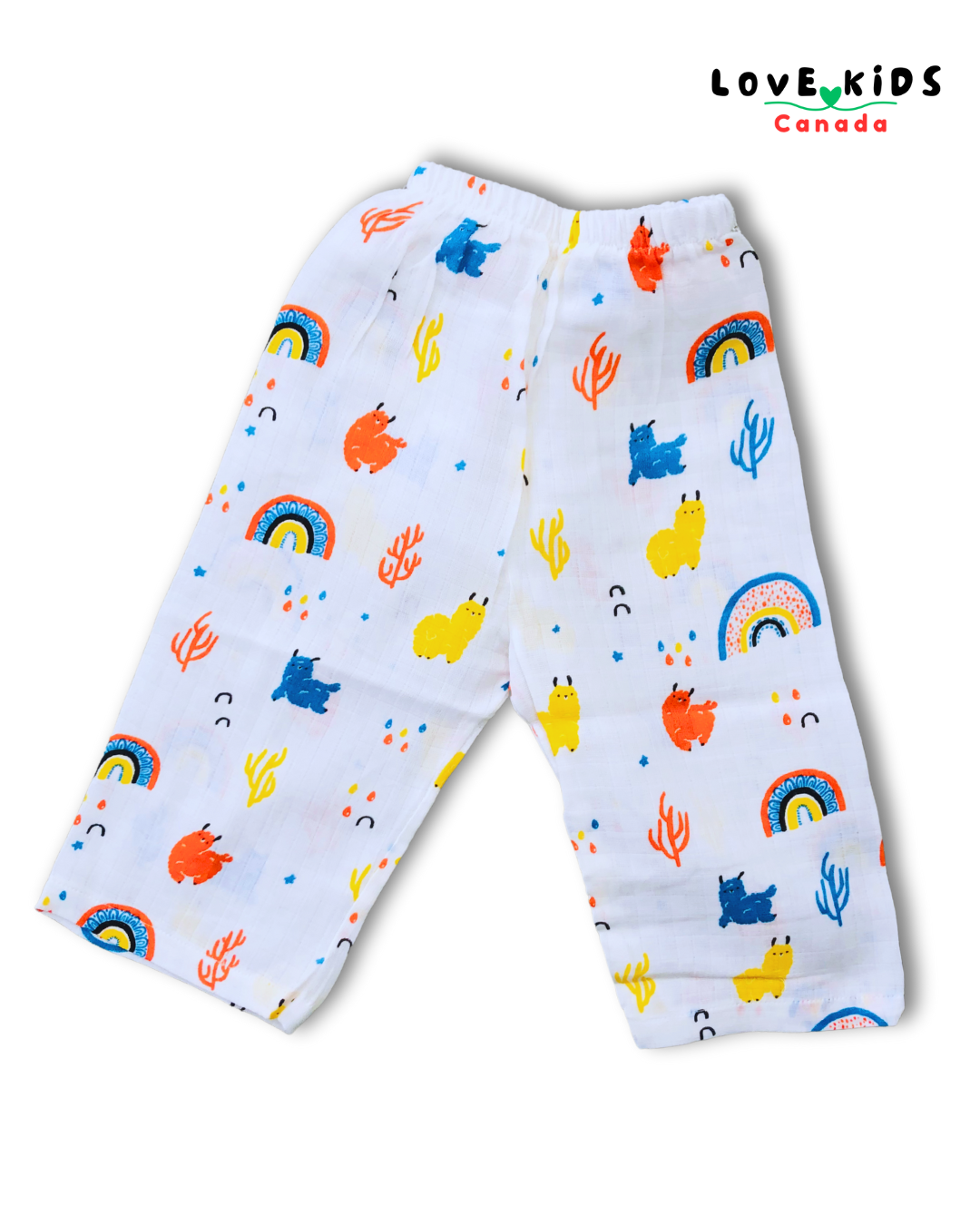 Half sleeve and Pant Co ord set - Alpaca & Rainbow