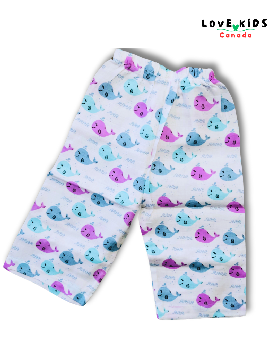 Half sleeve and Pant Co ord set - Whale