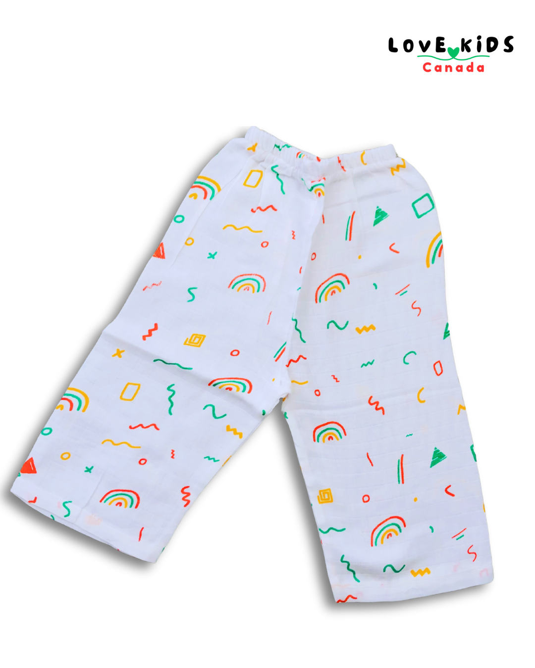Half sleeve Co ord set - Rainbow
