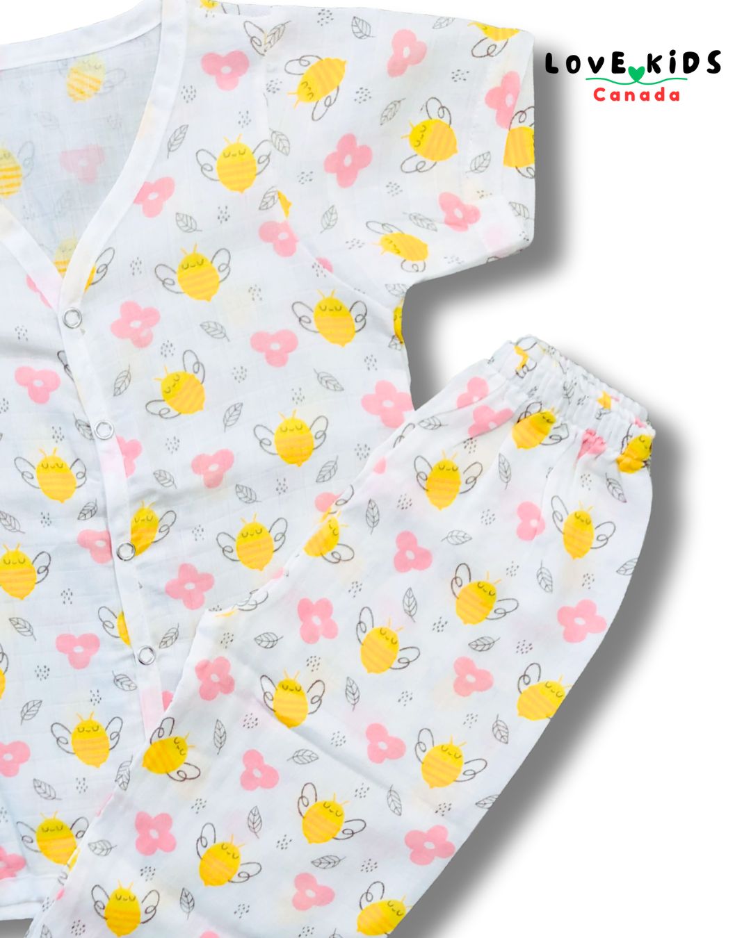 Half sleeve and Pant Co ord set - Flower & Bee