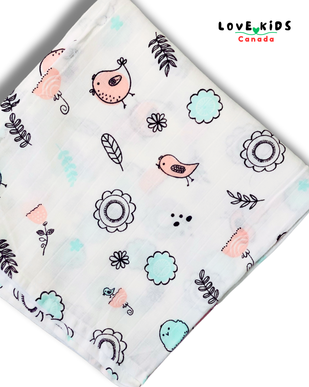 Nature’s Touch Muslin Towel - Singing Birds