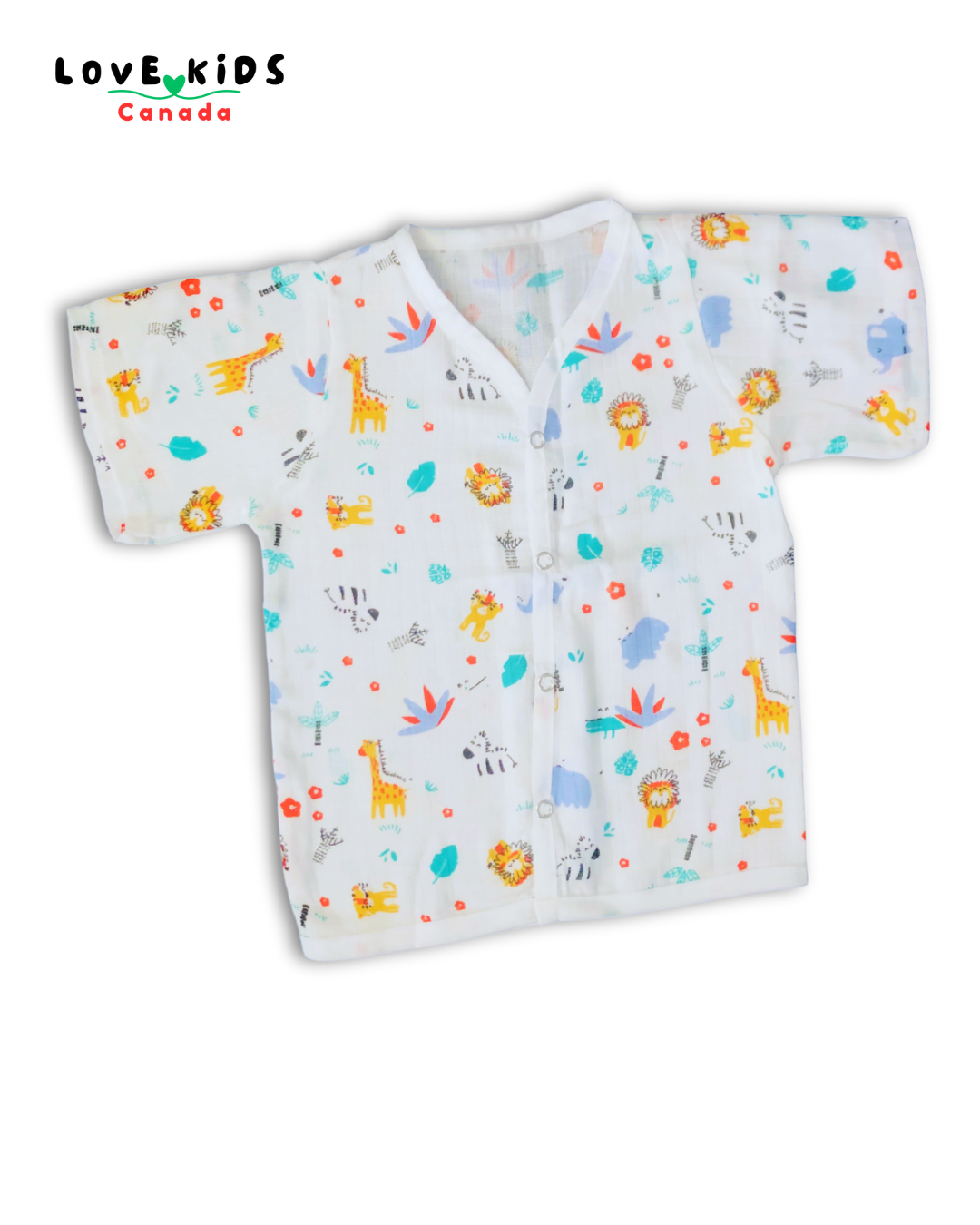 Half sleeve Co ord set - Lion & Giraffe