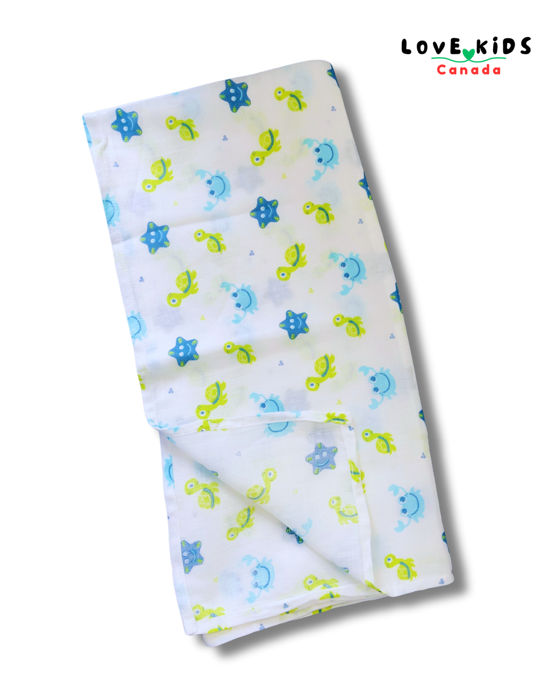 Nature’s Touch Muslin Towel - Happy Tortoise