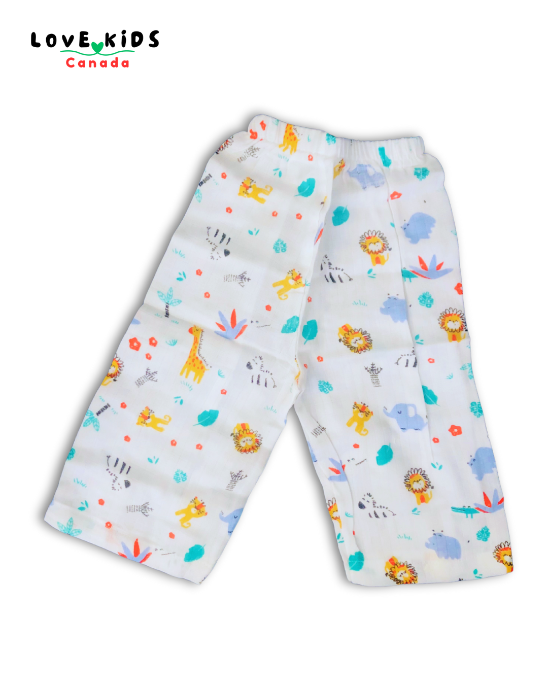 Half sleeve Co ord set - Lion & Giraffe