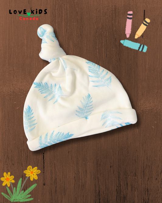 Knot Beanie - White Feather