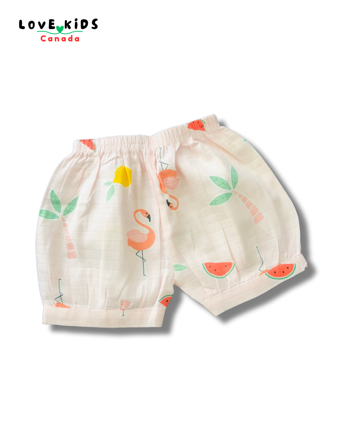 Premium Flamingo Frill Top and Shorts Set