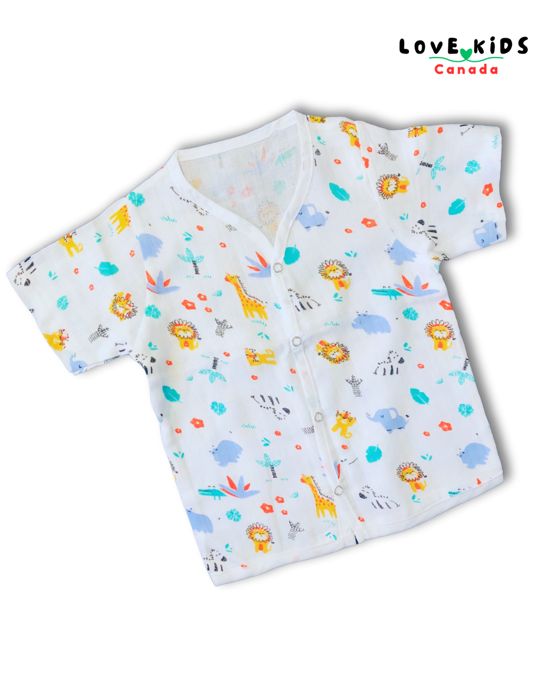Half Sleeve & Shorts Co ord set - Lion & Giraffe