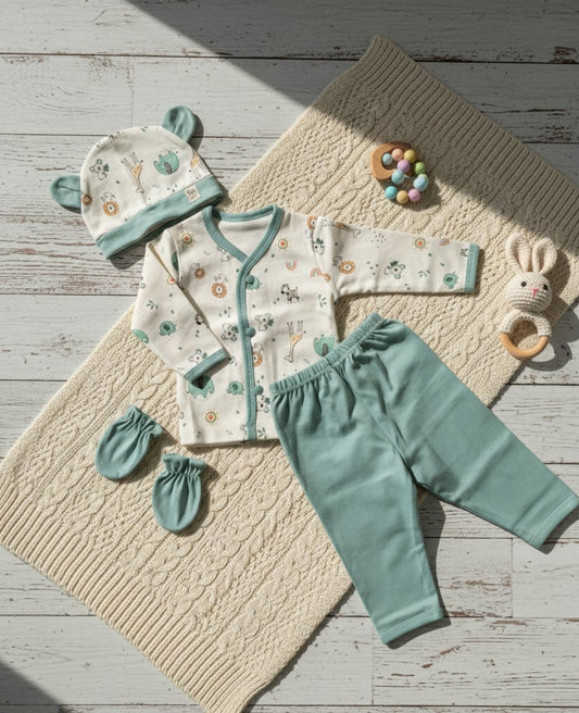 Newborn Baby Gift Set – Cotton Essentials - Animal Love