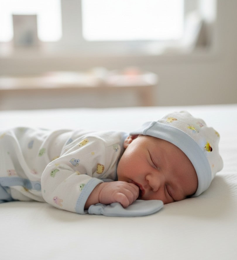 Newborn Baby Gift Set – Cotton Essentials - Light Blue