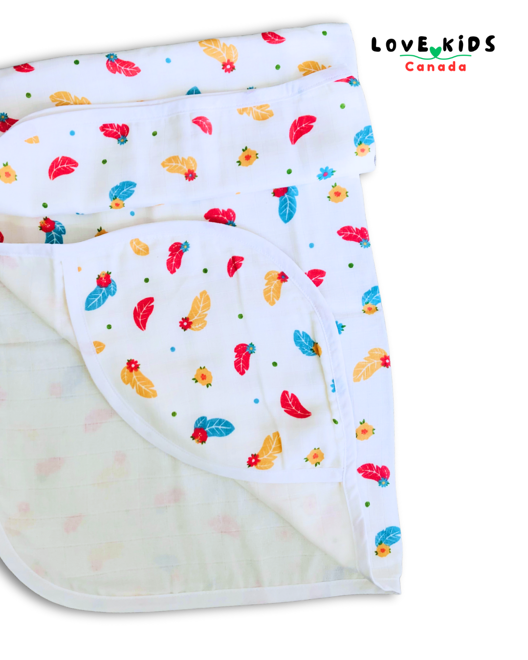 Muslin Swaddle Towel - Flower & Leaf