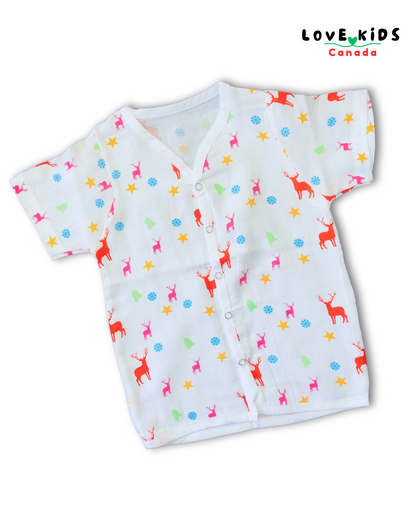 Half sleeve & Shorts Co ord set - Reindeer
