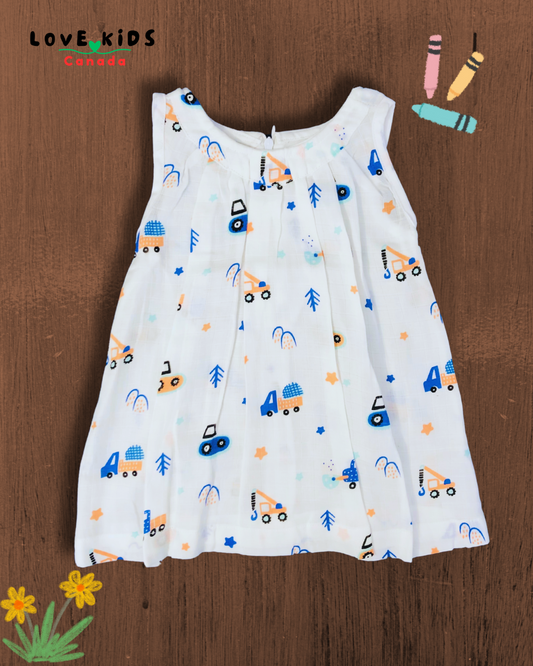 Dress with back zipper - Cars