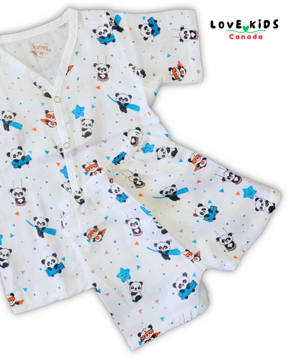 Half sleeve & Shorts Co ord set - Cool Panda