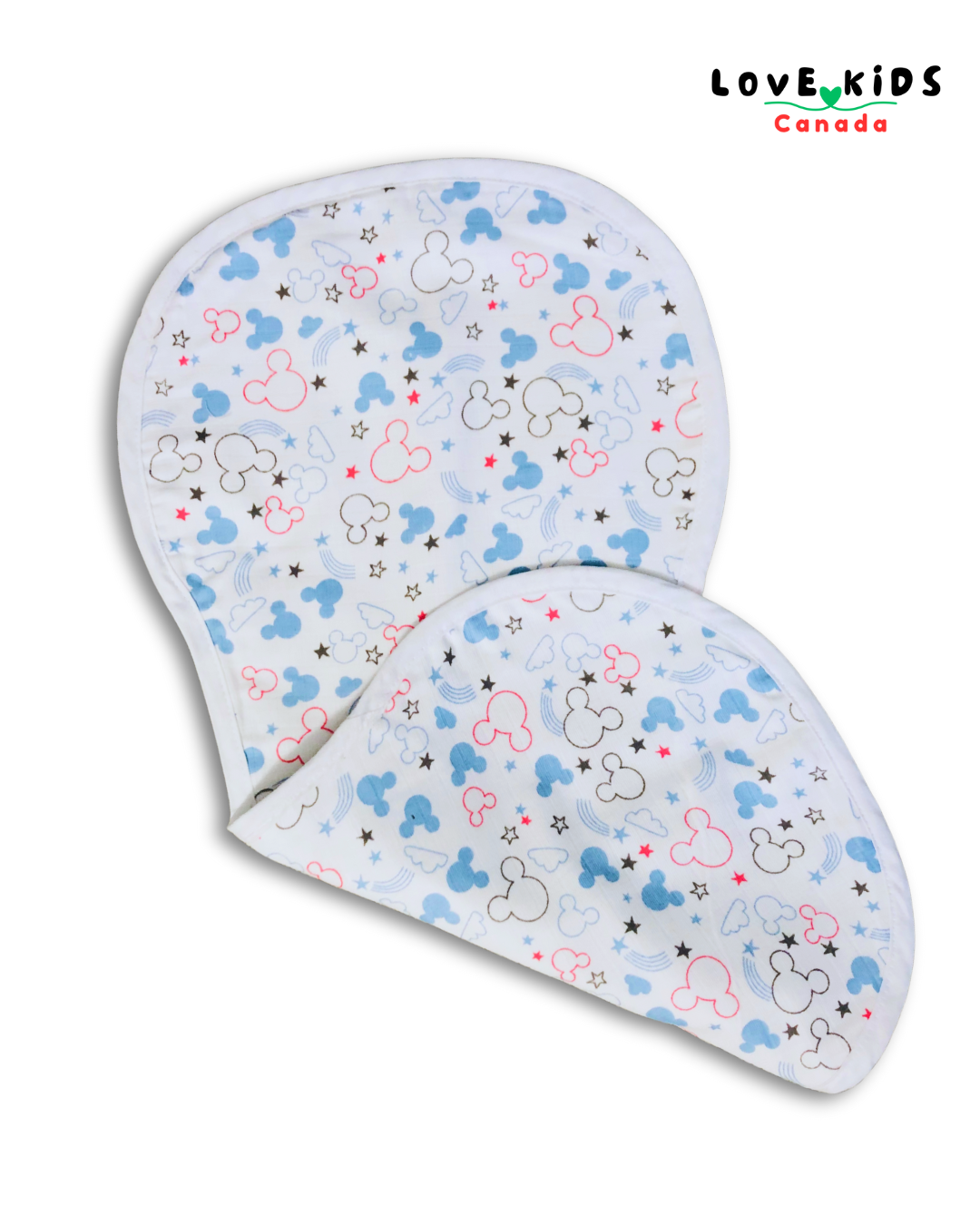 Layered Burp Pad - Mickey Hearts