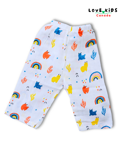 Half sleeve and Pant Co ord set - Alpaca &  Rainbow