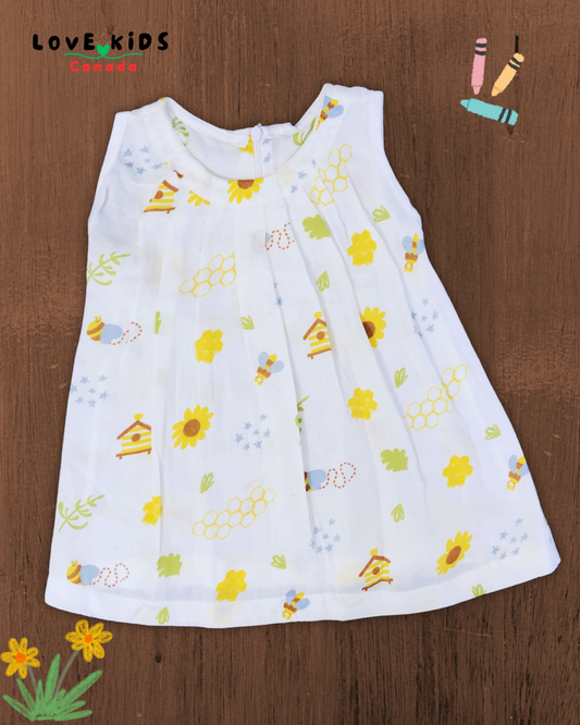 Dress with back zipper - Honeycomb