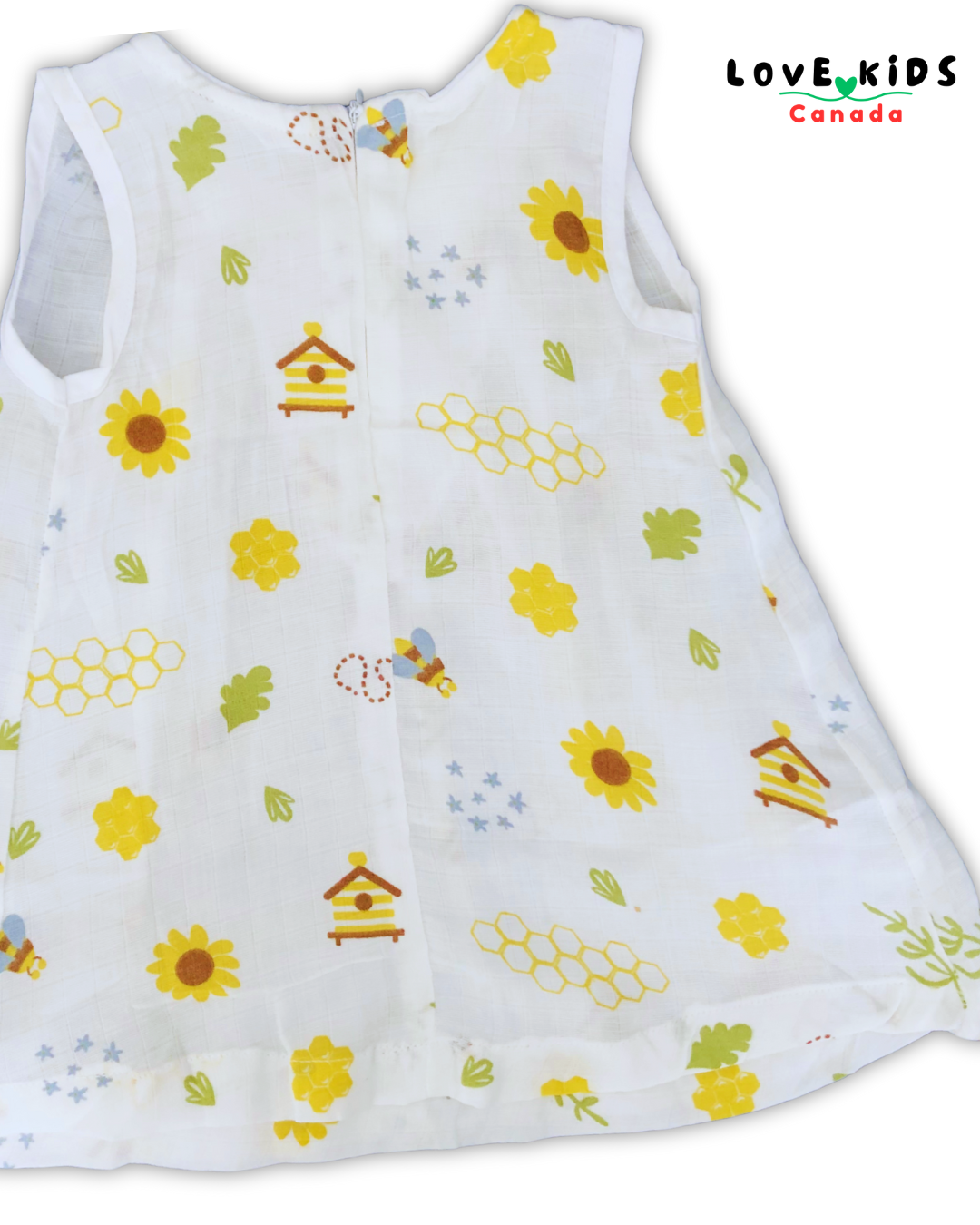 Dress with back zipper - Honeycomb