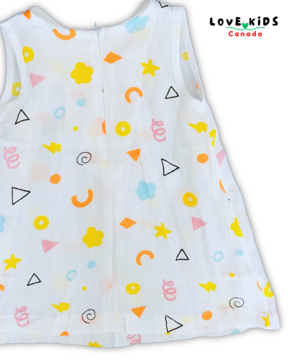 Dress with back zipper - Swirls