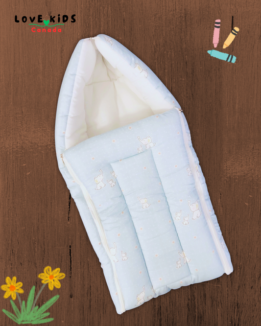 Organic Muslin Baby Carrier - Blue