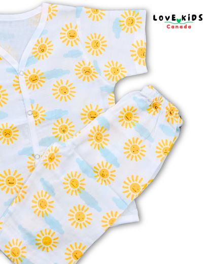 Half sleeve and Pant Co ord set - Sunshine