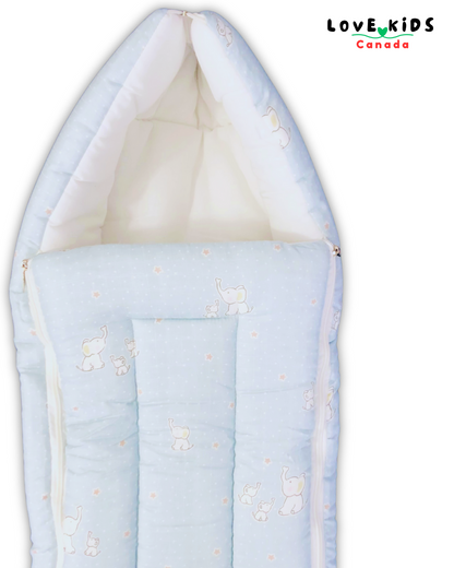 Organic Muslin Baby Carrier - Blue
