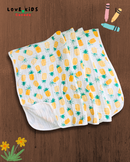 Muslin Blanket - 6 Layer - Pineapple