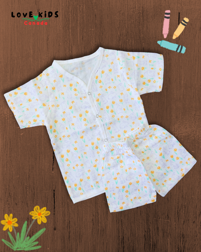 Half Sleeve & Shorts Co ord set - Rabbit Love