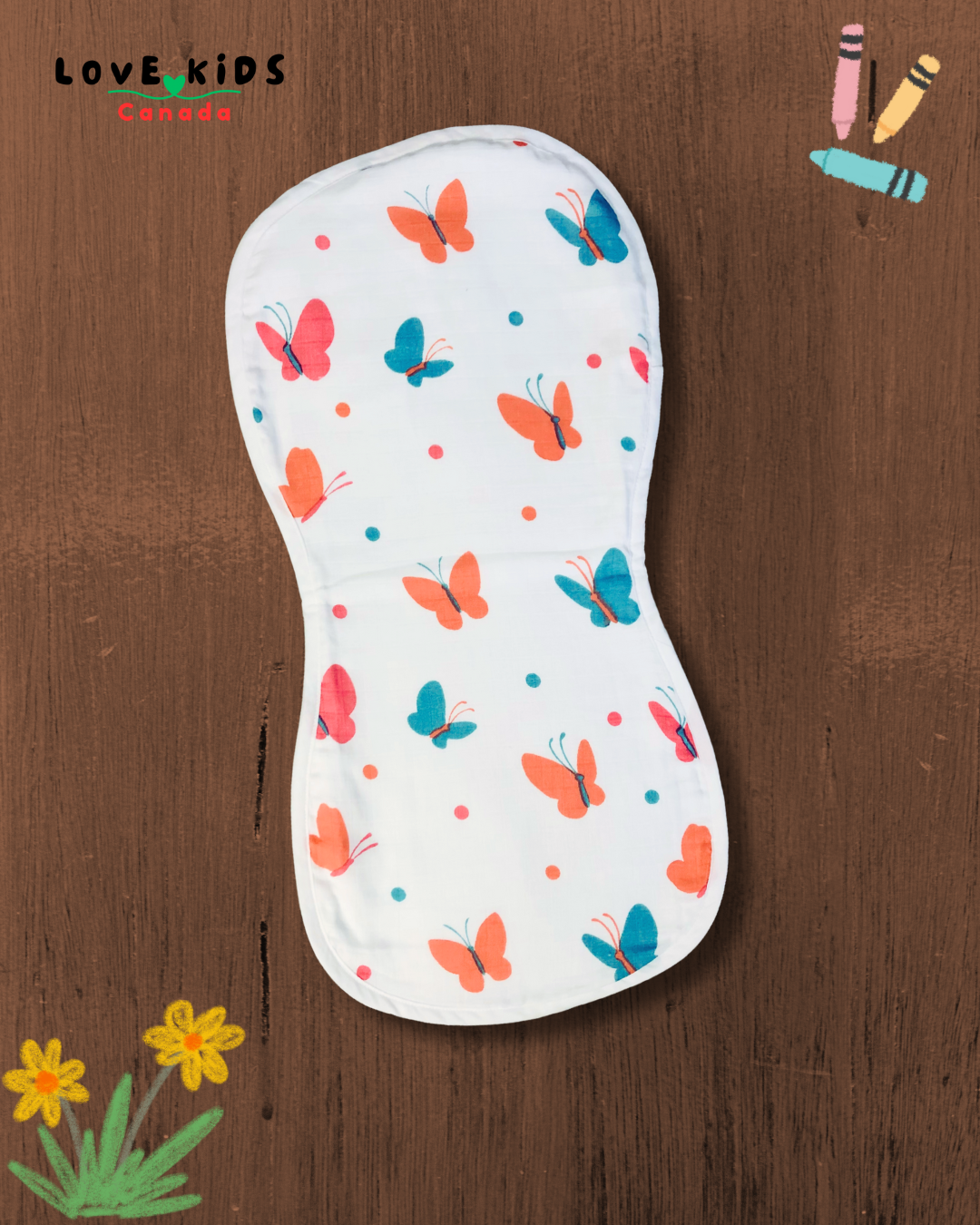 Layered Burp Pad - Butterflies