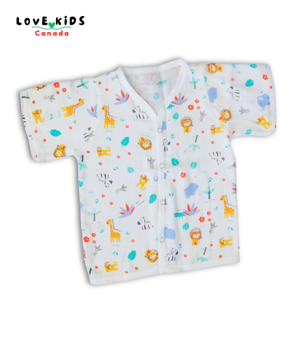 Half sleeve Co ord set - Lion & Giraffe