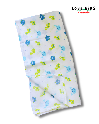 Nature’s Touch Muslin Towel - Happy Tortoise