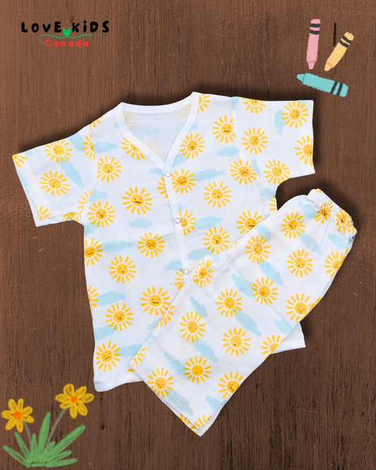 Half sleeve and Pant Co ord set - Sunshine