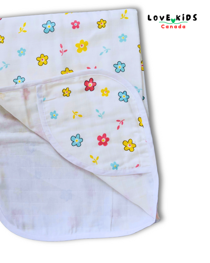 Muslin Swaddle Towel - Flowers