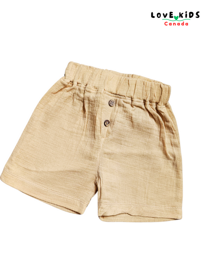 Half sleeve & Shorts Co Ord set - Beige