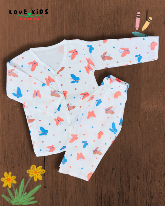 Full sleeve Co ord set - Butterflies