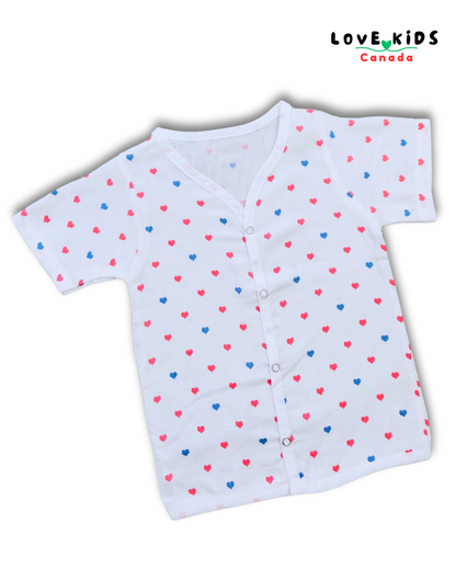 Half sleeve and Pant  Co ord set - Hearts