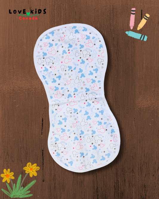 Layered Burp Pad - Mickey Hearts
