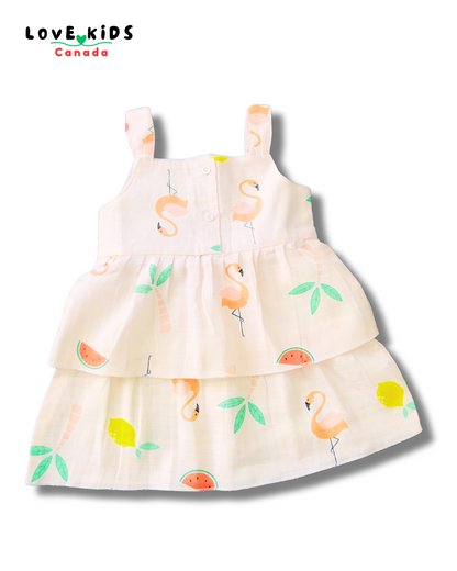 Premium Flamingo Frill Top and Shorts Set