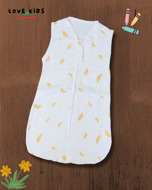 Organic Muslin Sleepsack - Brown Feather