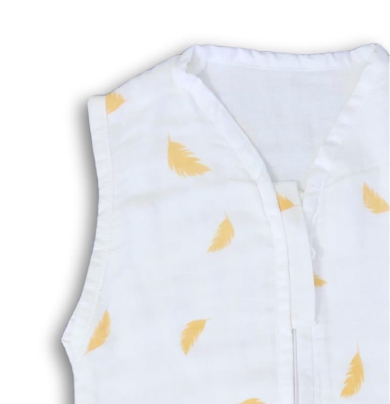 Organic Muslin Sleepsack - Brown Feather