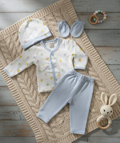 Newborn Baby Gift Set – Cotton Essentials - Light Blue