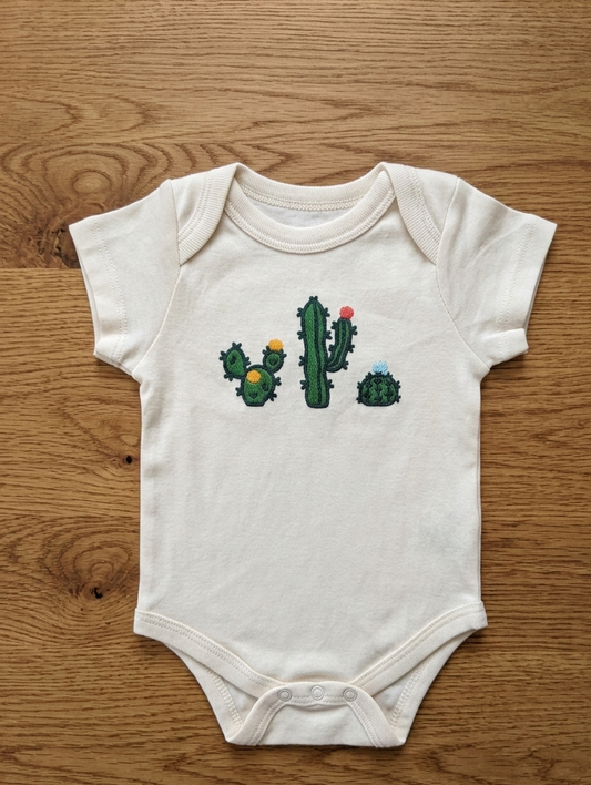 Premium Organic Cotton Bodysuit - Cactus Love