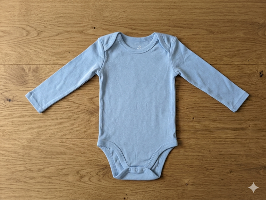 Premium Cotton Bodysuit - Blue
